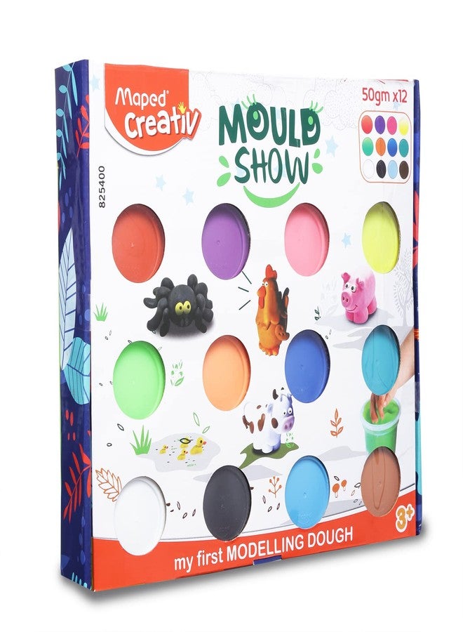 Maped Modelling Dough 50gm* 12 Shades with Tools | Dough Clay| Clay Dough | Moulding Dough | Non - Toxic Dough | Return Gifts | Bithday Gifts - Image 3
